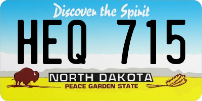 ND license plate HEQ715