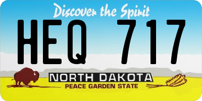 ND license plate HEQ717