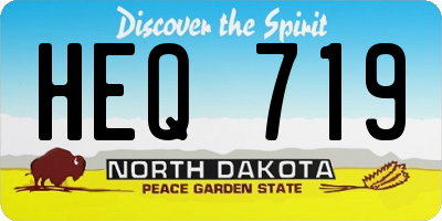 ND license plate HEQ719