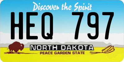 ND license plate HEQ797