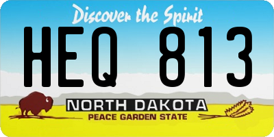 ND license plate HEQ813