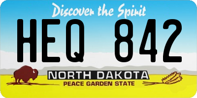 ND license plate HEQ842