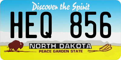 ND license plate HEQ856