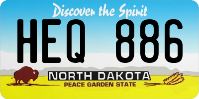 ND license plate HEQ886