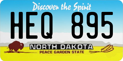 ND license plate HEQ895