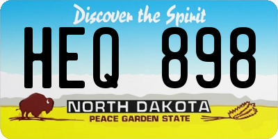 ND license plate HEQ898