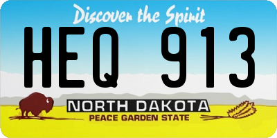 ND license plate HEQ913