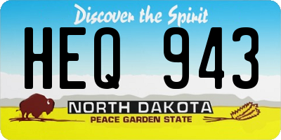 ND license plate HEQ943