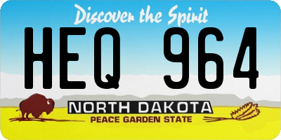 ND license plate HEQ964