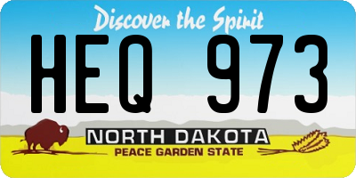 ND license plate HEQ973