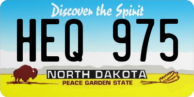 ND license plate HEQ975