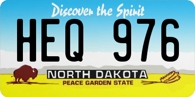 ND license plate HEQ976