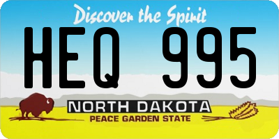 ND license plate HEQ995