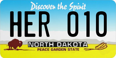 ND license plate HER010
