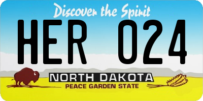 ND license plate HER024