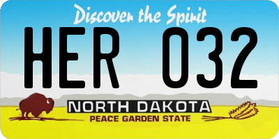 ND license plate HER032
