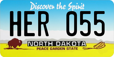 ND license plate HER055