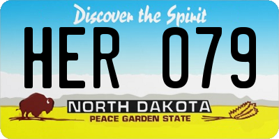 ND license plate HER079