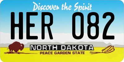 ND license plate HER082
