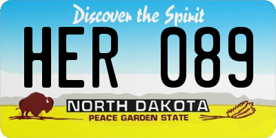 ND license plate HER089