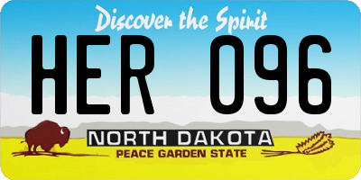 ND license plate HER096