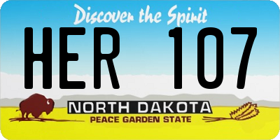 ND license plate HER107