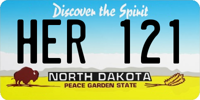 ND license plate HER121