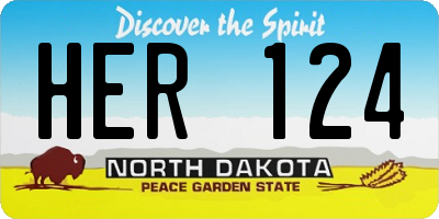 ND license plate HER124