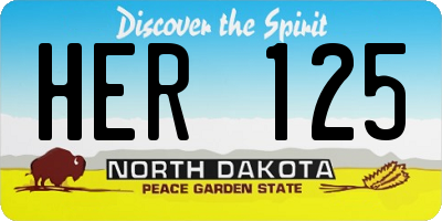 ND license plate HER125