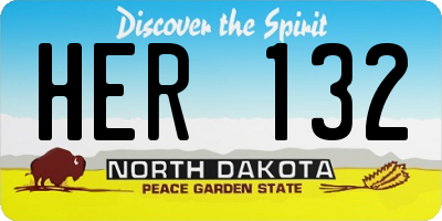 ND license plate HER132