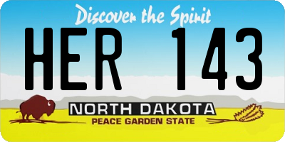 ND license plate HER143