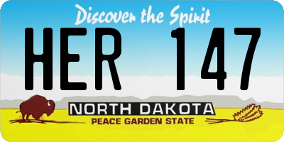 ND license plate HER147
