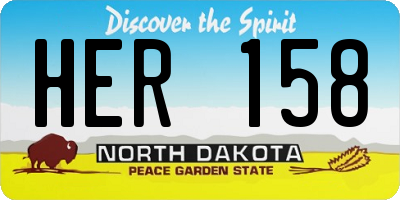 ND license plate HER158
