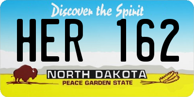 ND license plate HER162