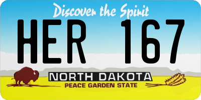 ND license plate HER167