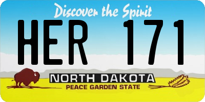 ND license plate HER171