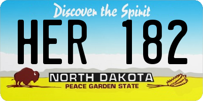 ND license plate HER182