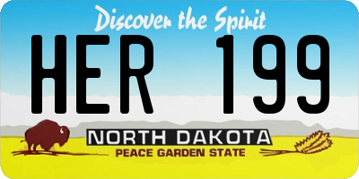 ND license plate HER199