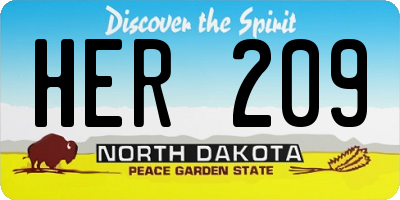 ND license plate HER209