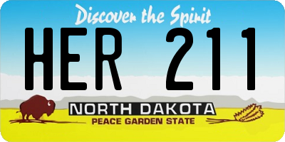 ND license plate HER211