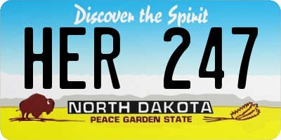 ND license plate HER247