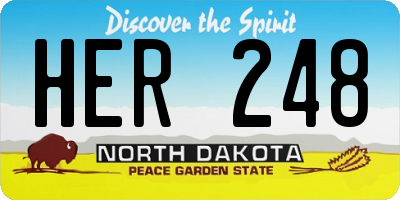 ND license plate HER248