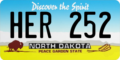 ND license plate HER252