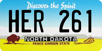 ND license plate HER261