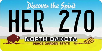 ND license plate HER270