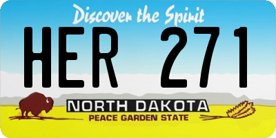 ND license plate HER271