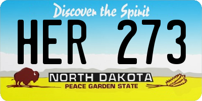 ND license plate HER273