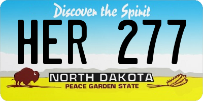 ND license plate HER277