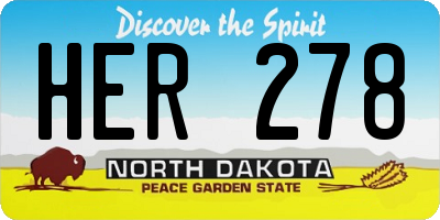 ND license plate HER278