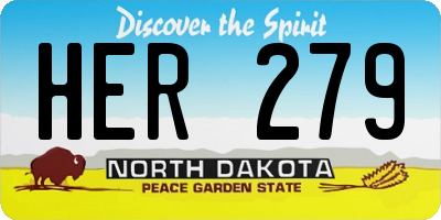ND license plate HER279